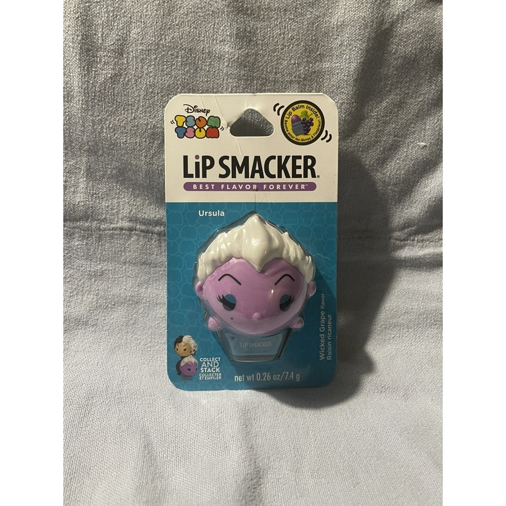 NEW Lip Smacker Lip‎ Balm Wicked Grape Flavor 0.26oz - Walt Disney - Ursula